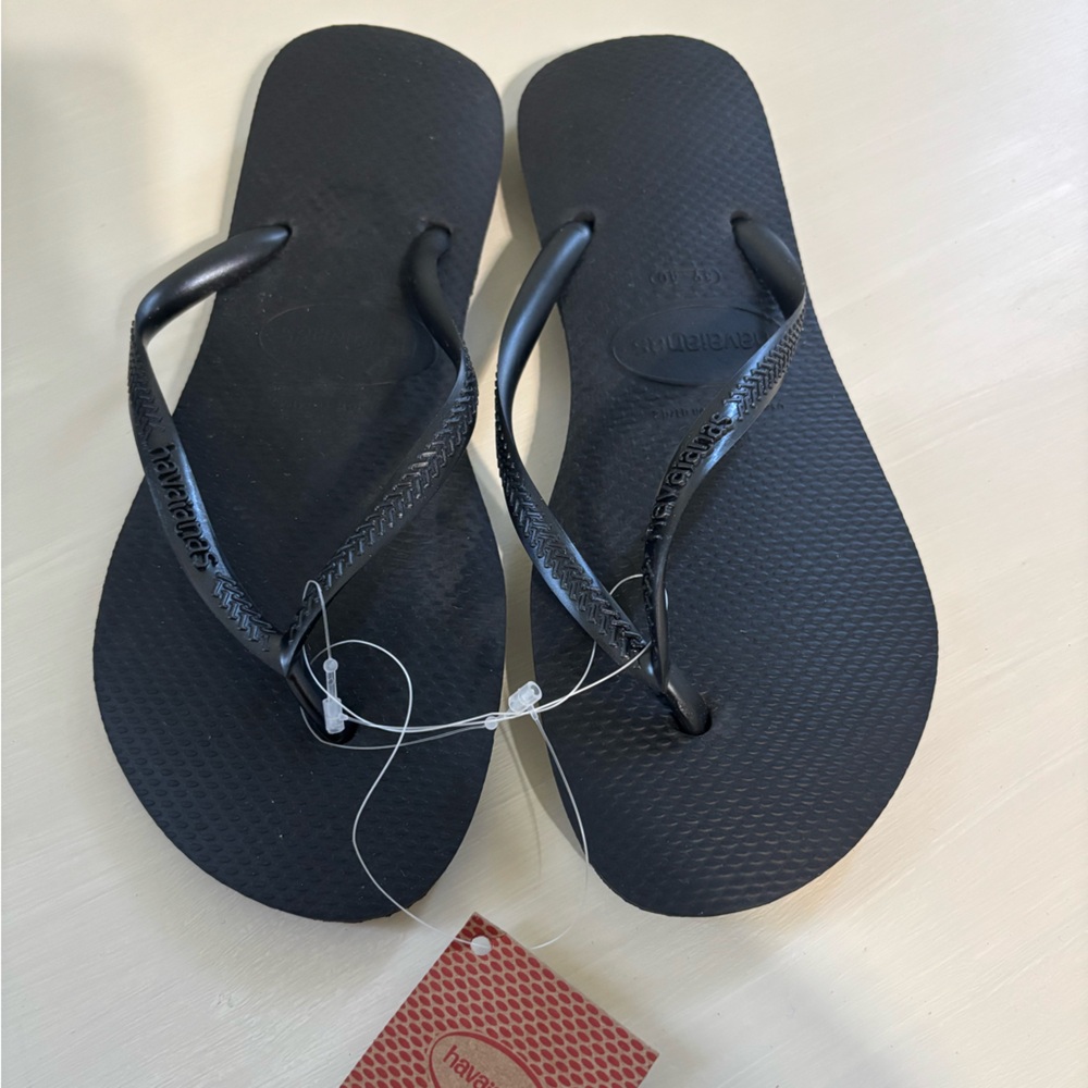 NWT Havaianas Slim Black Sandals Black US 9/10 Women’s